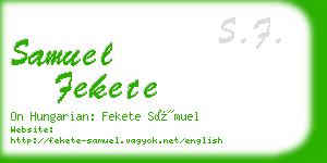 samuel fekete business card